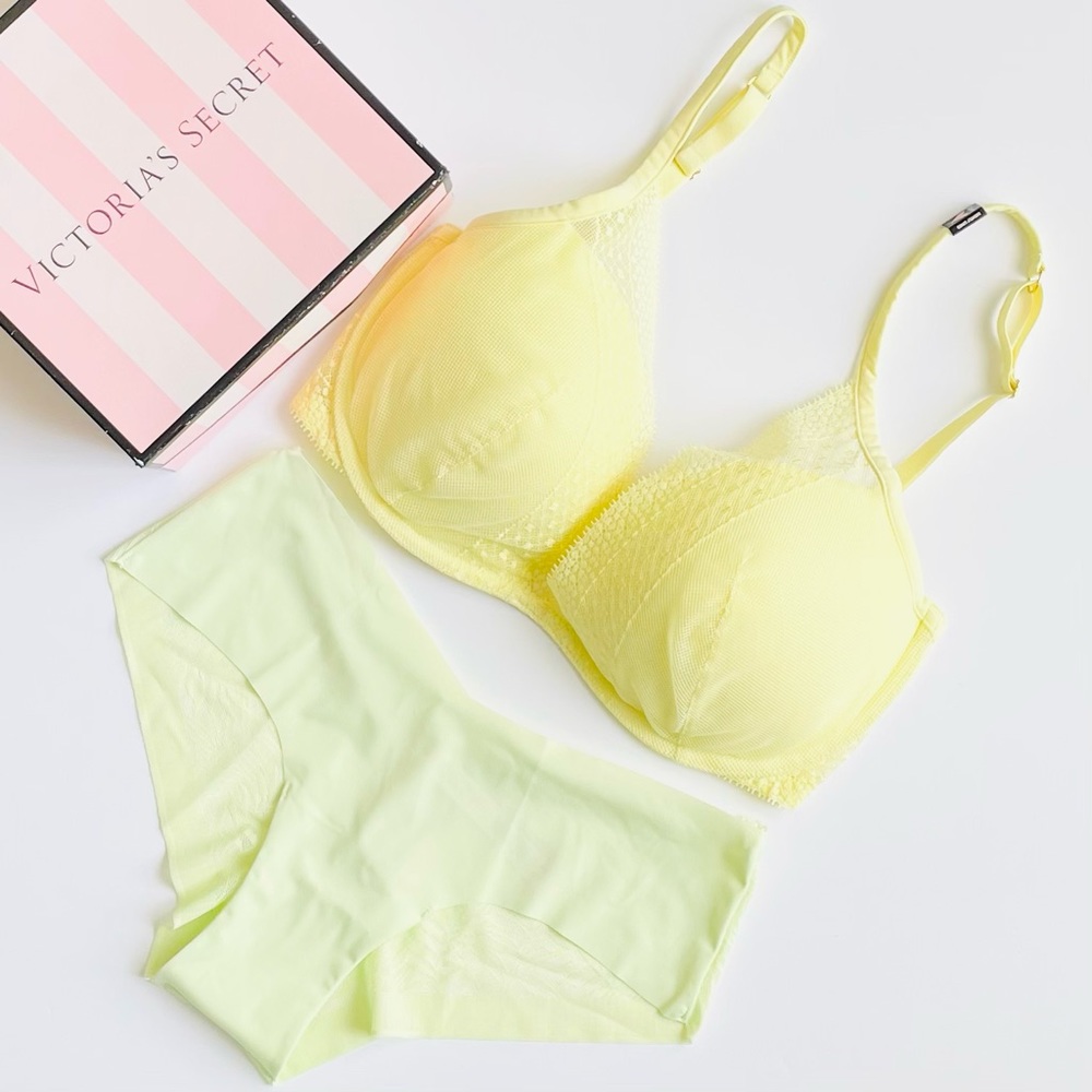 32DD SMALL Victoria’s Secret yellow bra set